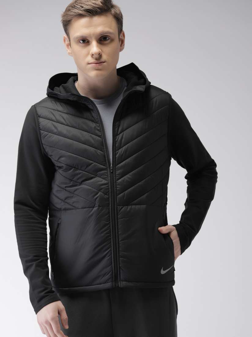 Buy Nike Men Black AS M NK AROLYR Repellent Technology Hooded Puffer Jacket Jackets for Men 7500726 Myntra