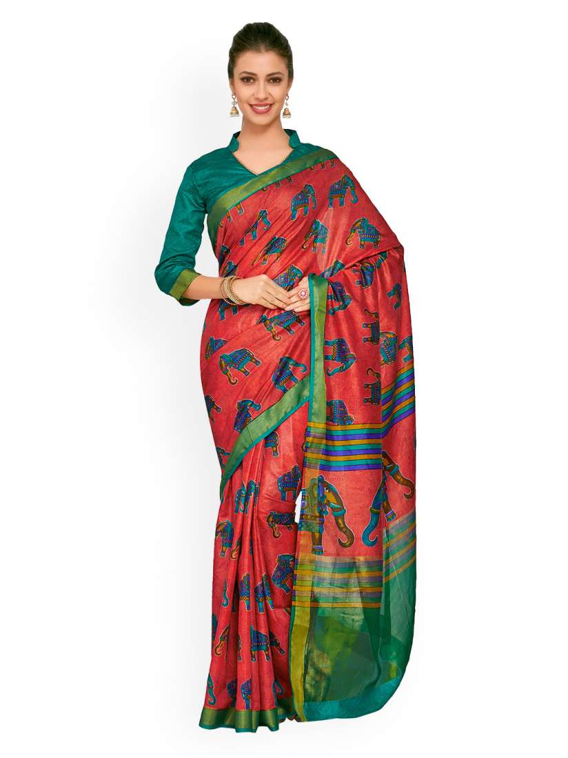 Myntra kalamkari sarees top