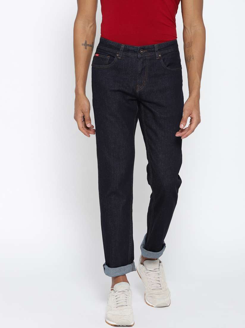 Buy Lee Cooper Men Navy Arthur Straight Fit Mid Rise Clean Look Stretchable Jeans Jeans for Men 7504928 Myntra
