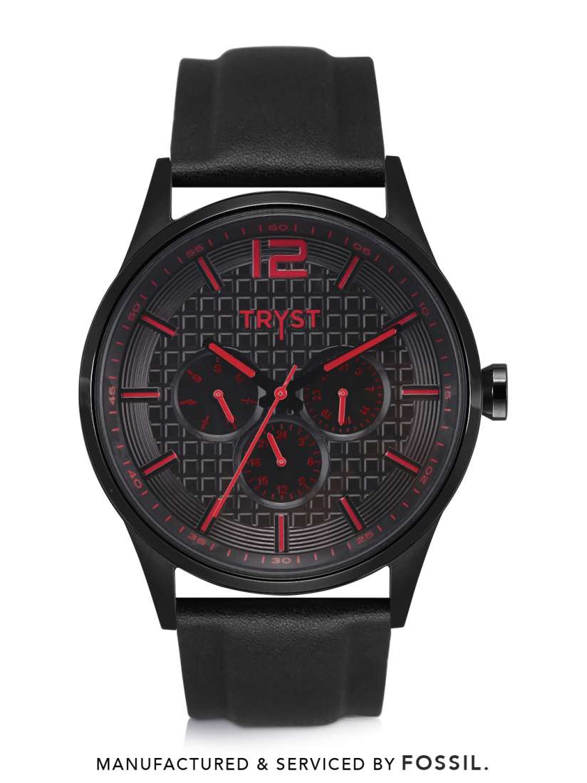 Buy TRYST Manufactured Serviced by Fossil Men Black Watch Watches for Men 7509771 Myntra