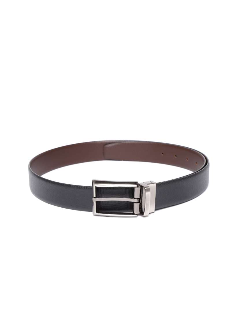Buy Lino Perros Men Brown Black Solid Reversible Leather Belt Belts for Men 7510807 Myntra