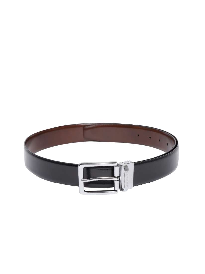 Buy Lino Perros Men Black Brown Solid Reversible Leather Belt Belts for Men 7510819 Myntra