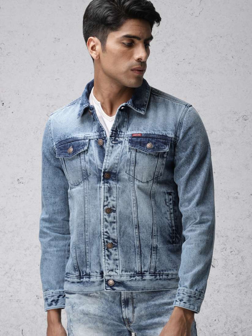 Buy Ecko Unltd Men Blue Solid Denim Jacket Jackets for Men 7511490 Myntra