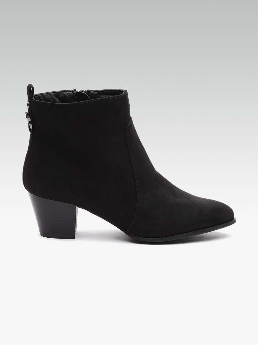 Buy DOROTHY PERKINS Women Black Solid Heeled Boots Boots for Women 7511557 Myntra