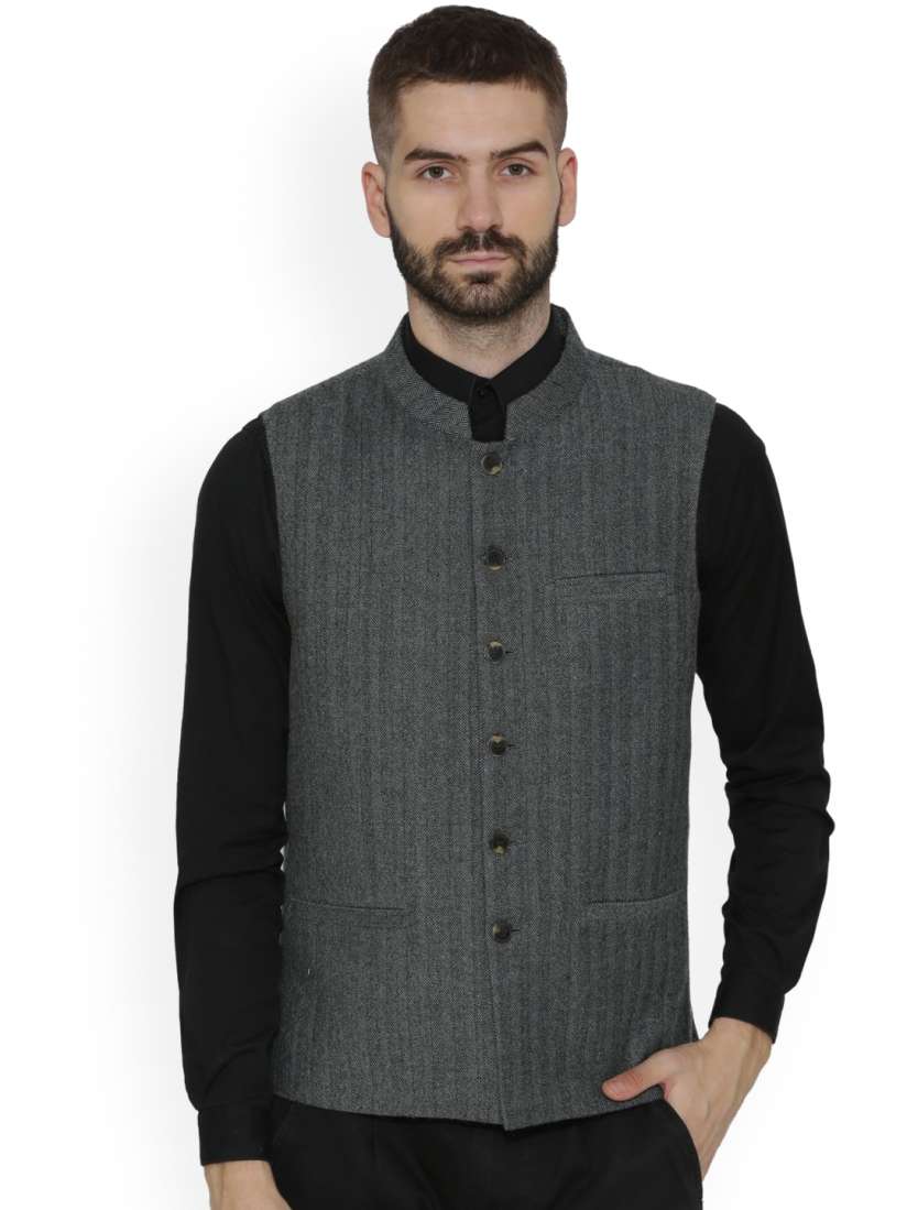 Gray nehru jacket discount