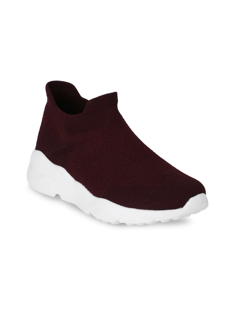 Red tape maroon running shoes sales
