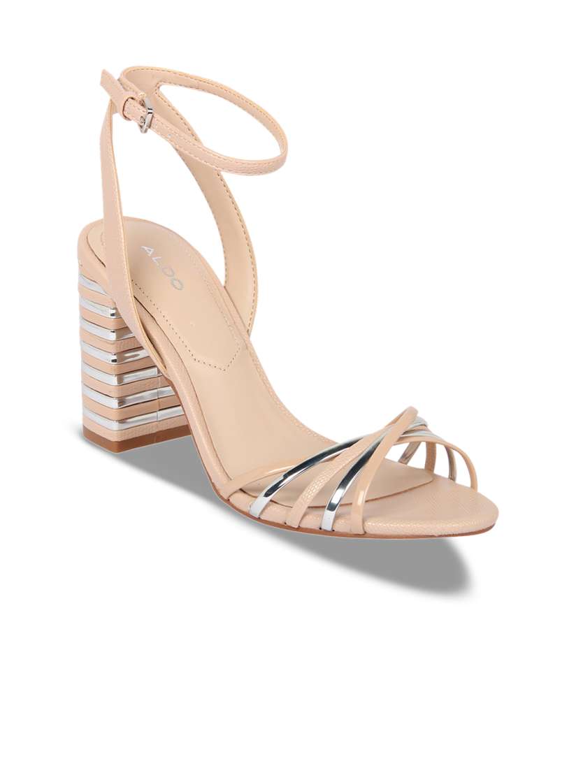 Buy ALDO Women Peach Coloured Solid Sandals Heels for Women 7525081 Myntra