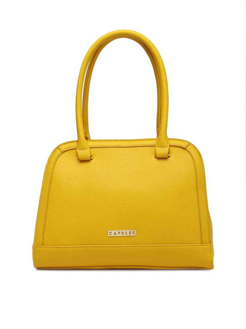 Buy Caprese Yellow Solid Handheld Bag Handbags for Women 7532311 Myntra
