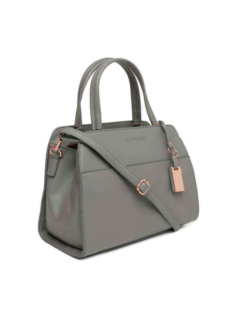 Buy Caprese Grey Solid Handheld Bag Handbags for Women 7532415 Myntra