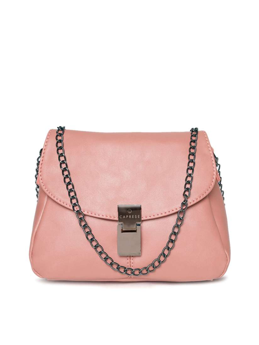 Buy Caprese Pink Solid Sling Bag Handbags for Women 7533798 Myntra