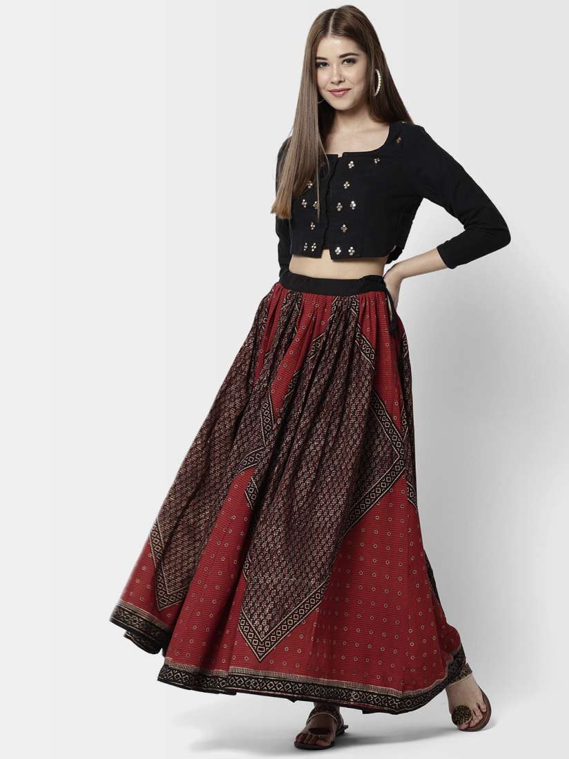 Mirror work long skirts store