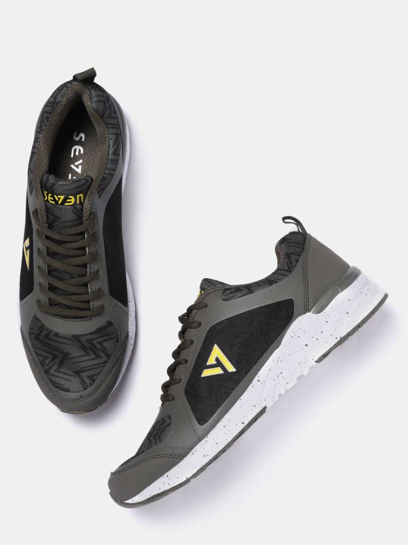 Buy SEVEN By MS Dhoni Men Olive Green Running Shoes Sports Shoes for Men 7546516 Myntra