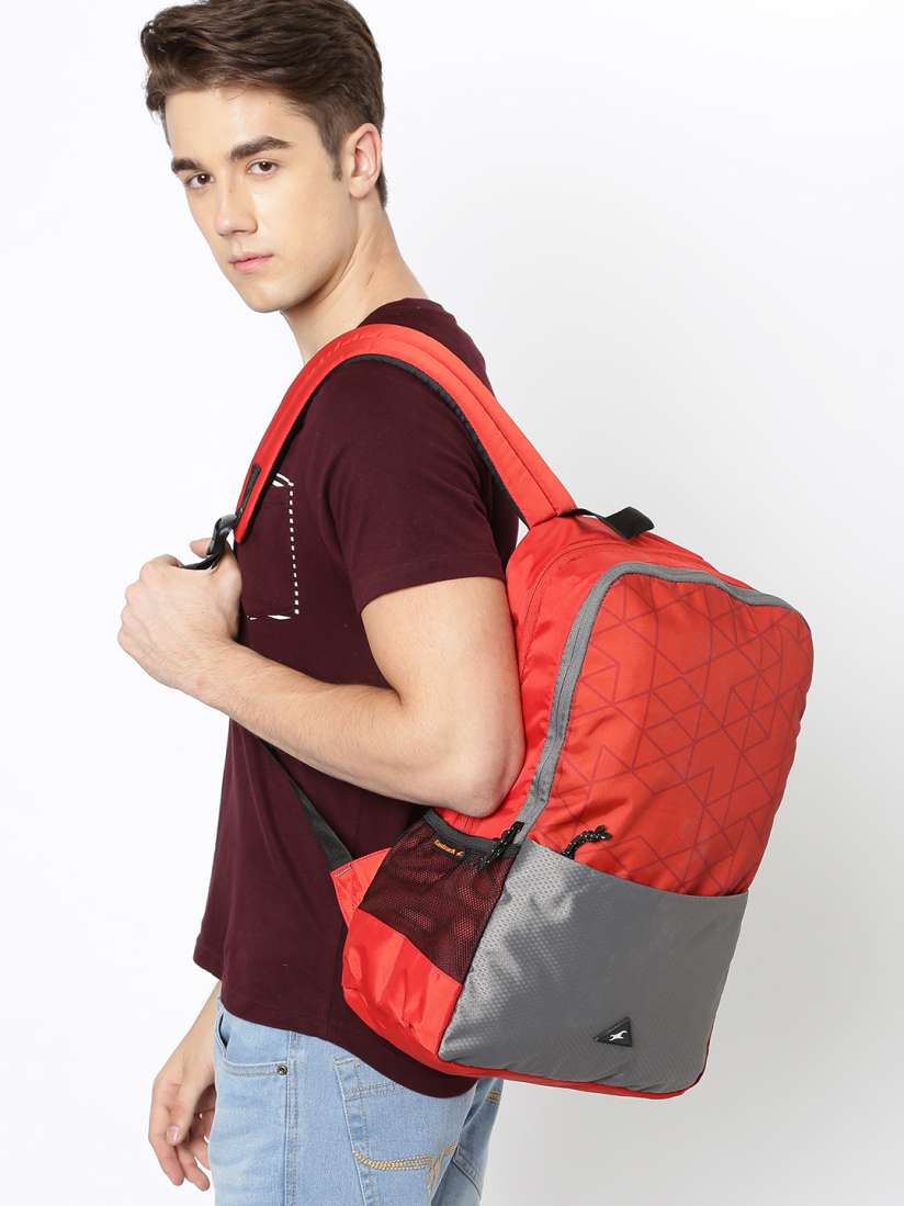 Buy Fastrack Men Red Grey Colourblocked Backpack Backpacks for Men 7559918 Myntra