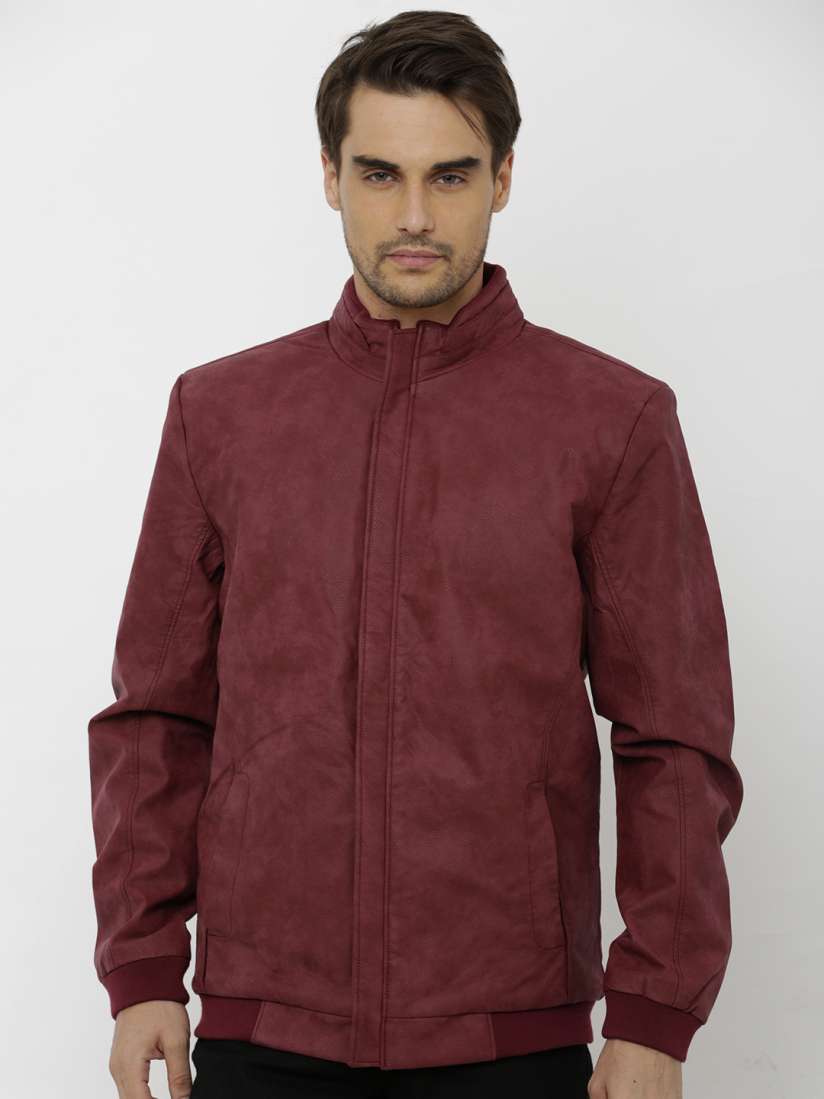 Buy Zeel Men Maroon Solid Jacket Jackets for Men 7575660 Myntra