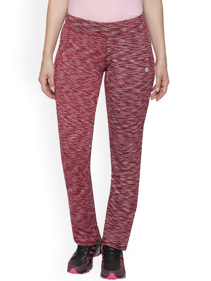 Buy BUKKUM Women Red Self Design Straight Fit Track Pant Track Pants for Women 7578607 Myntra