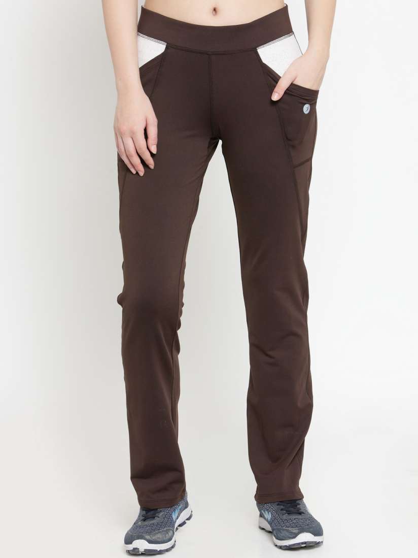 Buy BUKKUM Women Brown Solid Straight Fit Track Pant Track Pants for Women 7578609 Myntra