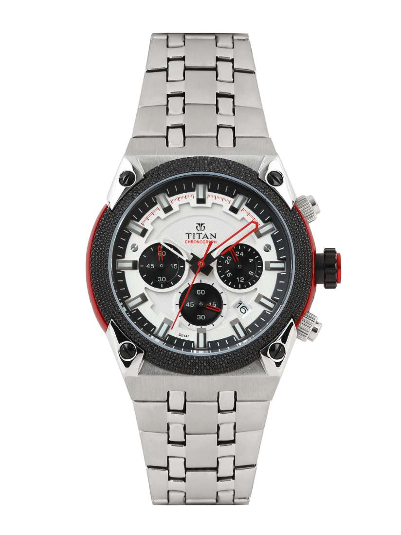 Buy Titan Men White Dial Chronograph Watch 90030KM03 Watches for Men 757901 Myntra