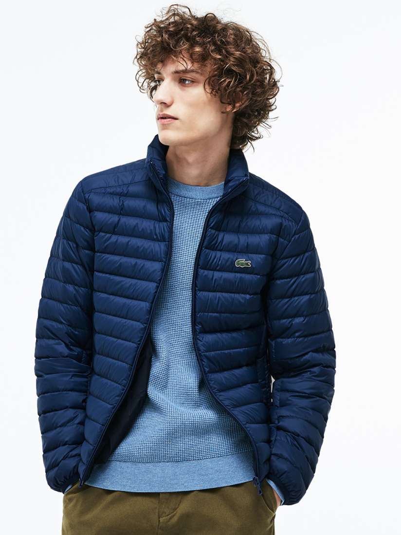 Buy Lacoste Men Navy Blue Solid Lightweight Puffer Jacket Jackets for Men 7586155 Myntra