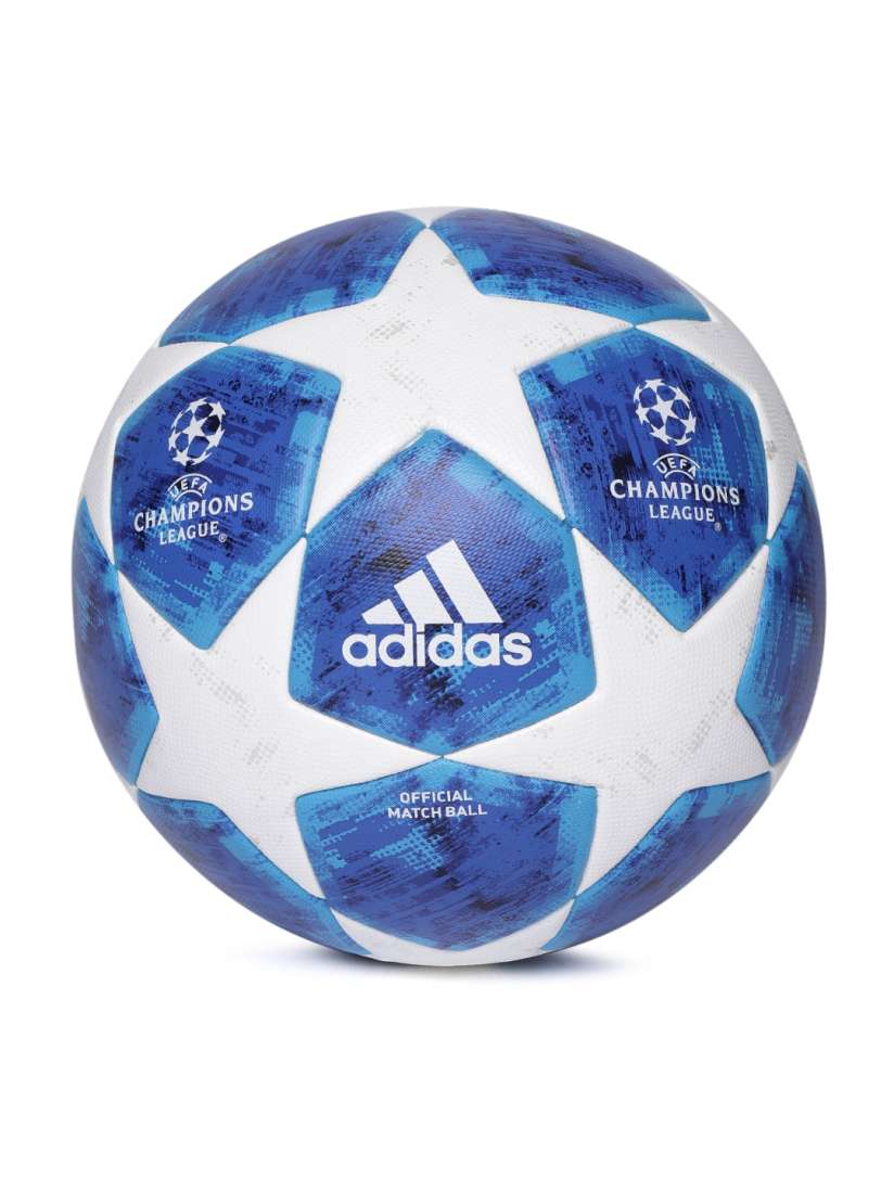 Blue and white champions league ball discount