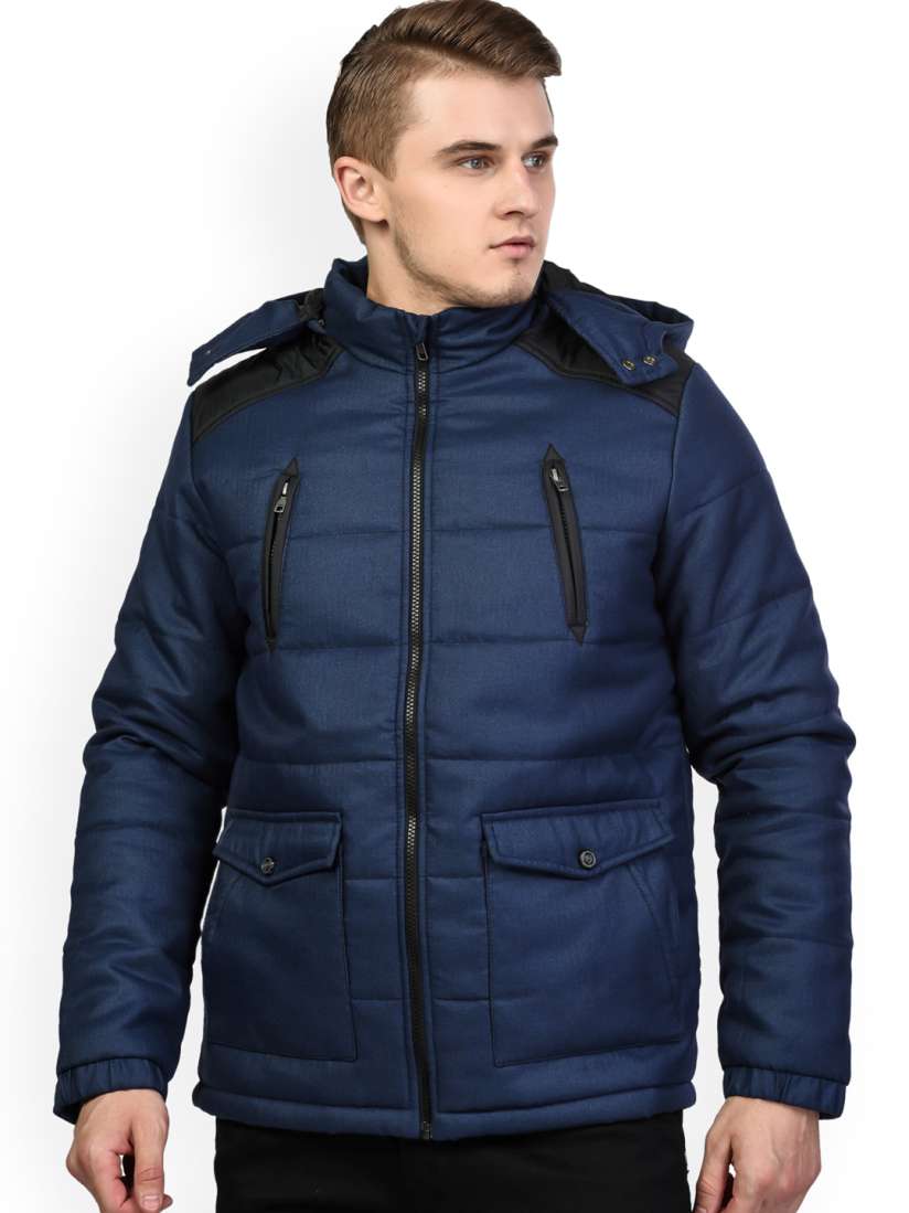 Buy Trufit Men Blue Solid Puffer Jacket Jackets for Men 7587718 Myntra
