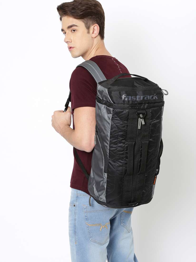 Buy Fastrack Men Black Grey Solid Backpack Backpacks for Men 7587883 Myntra