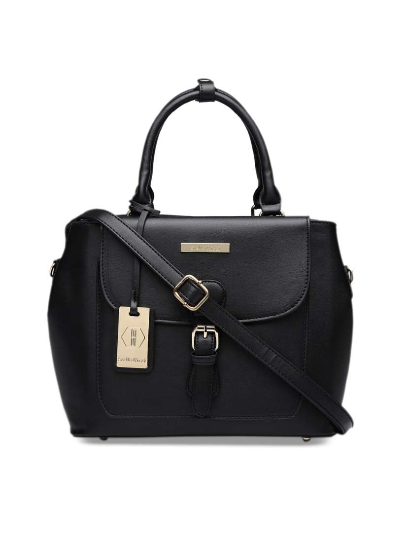Buy Stella Ricci Black Solid Satchel Handbags for Women 7587944 Myntra