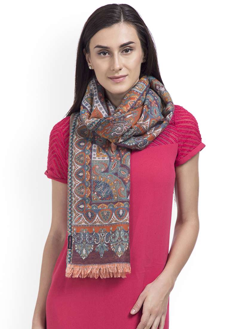 Buy SHINGORA Women Multicoloured Woven Design Woollen Stole Stoles for Women 7588532 Myntra