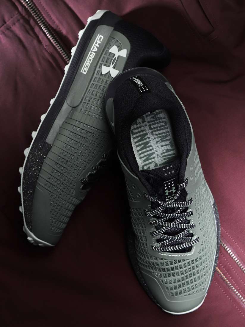 Buy UNDER ARMOUR Men Olive Green Black Horizon BPF Textured Running Shoes Sports Shoes for Men 7589785 Myntra