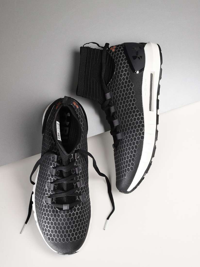 Buy UNDER ARMOUR Men Black Charcoal Grey HOVR CGR Mid NC Running Shoes Sports Shoes for Men 7590627 Myntra