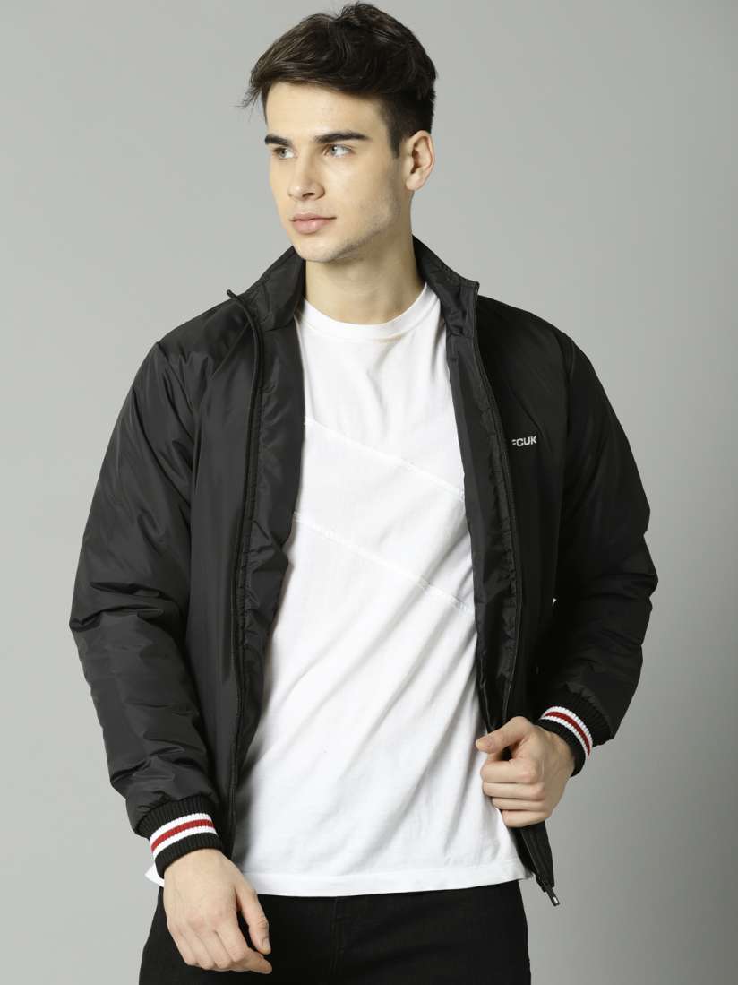 Buy French Connection Men Black Solid Bomber Jackets for Men 7593504 Myntra