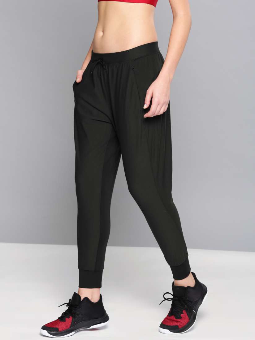 Buy UNDER ARMOUR Women Black Solid Coldgear Reactor Jogger Track Pants Track Pants for Women 7605514 Myntra