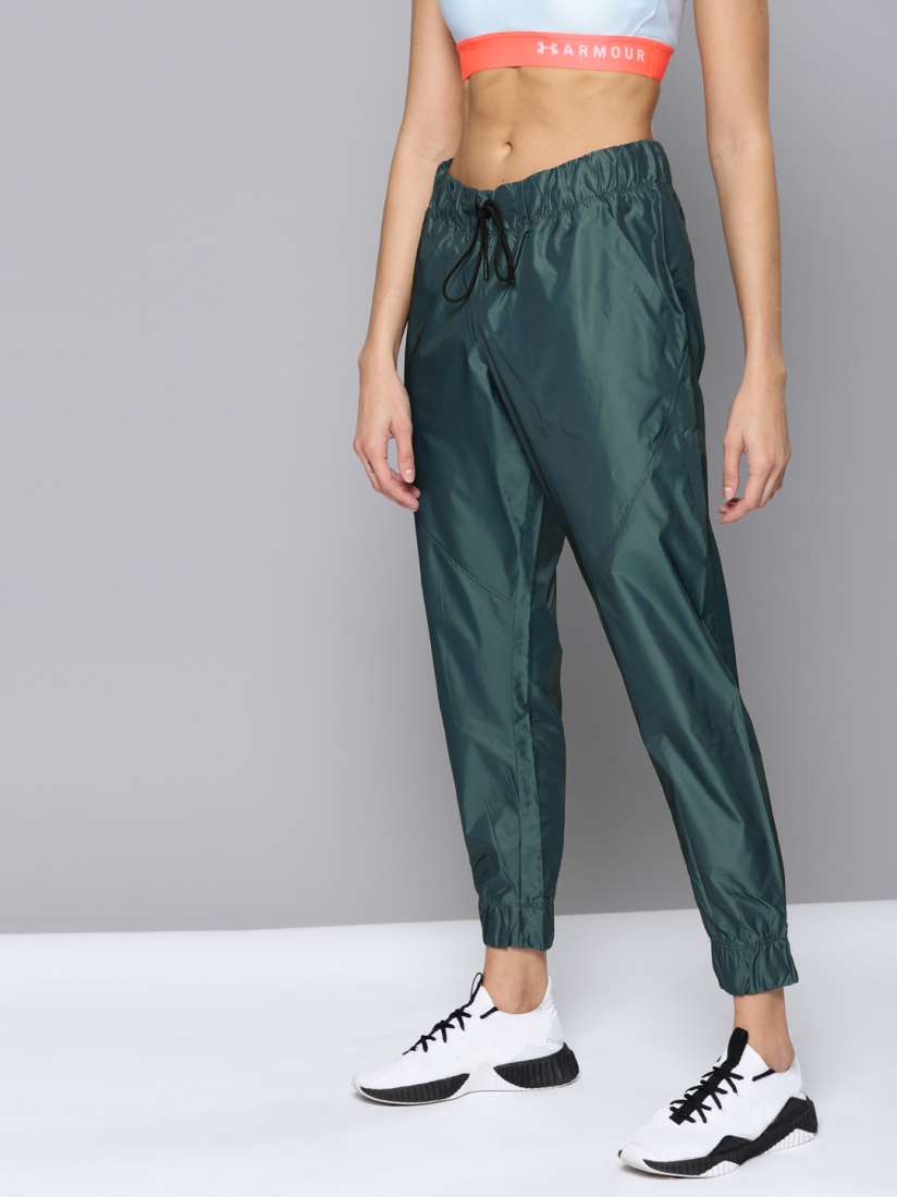 Buy Under Armour Women Blue Solid Storm Iridescent Woven Joggers Track Pants for Women 7605535 Myntra