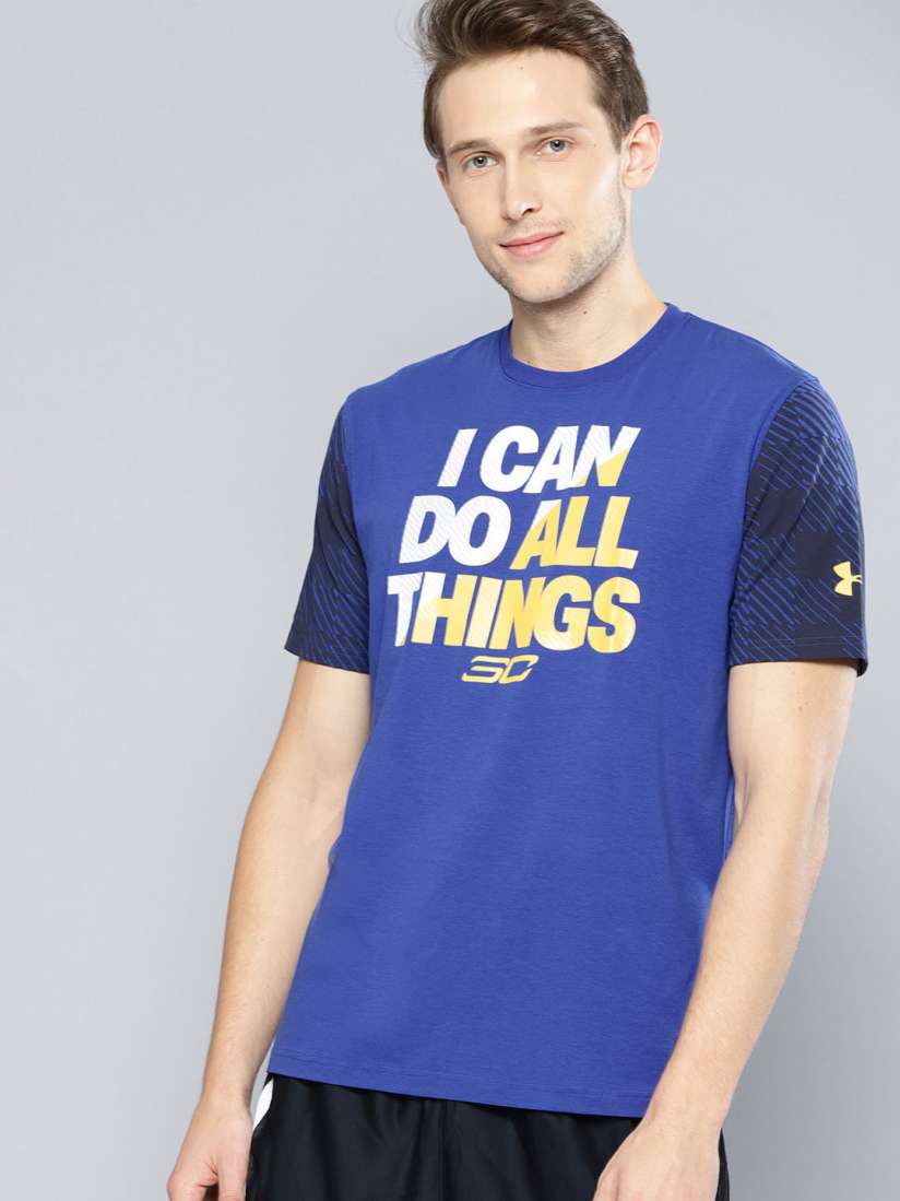 Buy UNDER ARMOUR Men Blue Printed SC30 ICDAT Basketball T shirt Tshirts for Men 7605644 Myntra