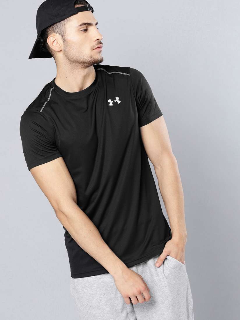 Buy UNDER ARMOUR Black Printed CoolSwitch Run T Shirt Tshirts for Men 7605658 Myntra