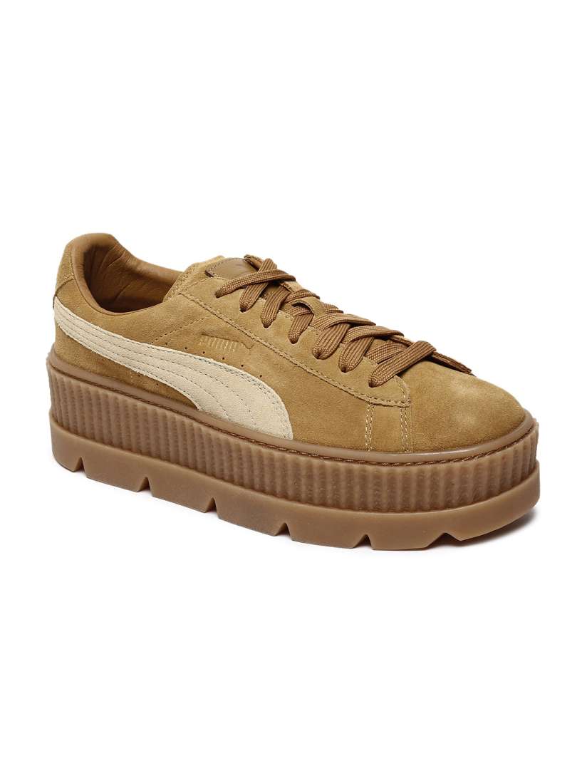 Buy Puma Women Tan Brown Cleated Creeper Suede Sneakers Casual Shoes for Women 7606447 Myntra