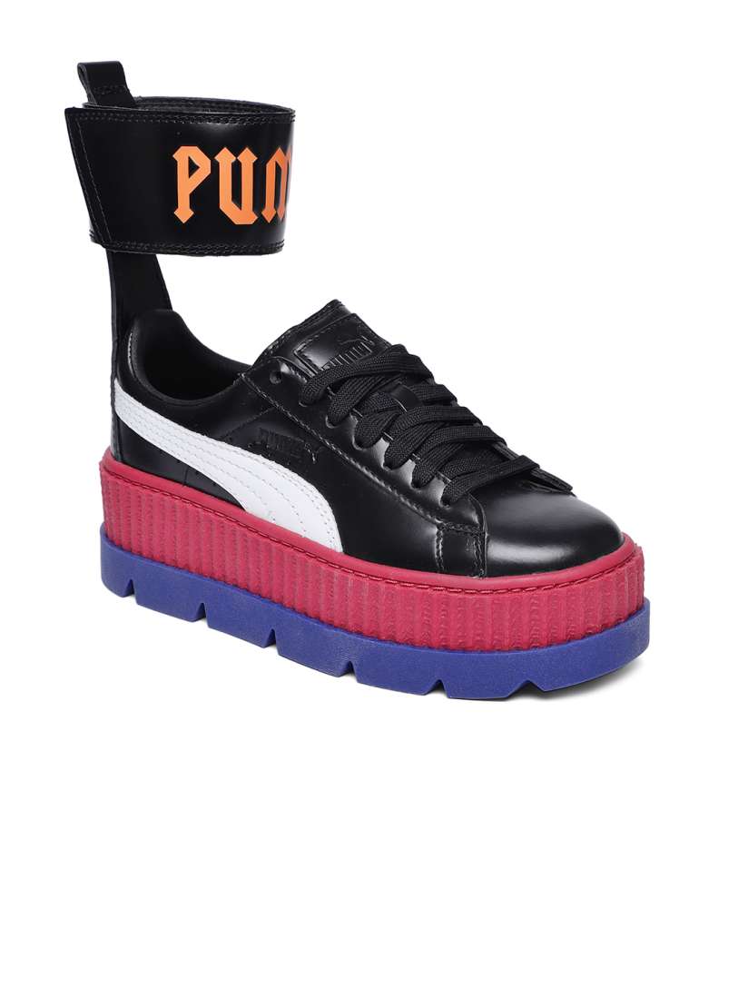 Buy Puma Women Black Solid Synthetic High Top Sneakers Casual Shoes for Women 7606457 Myntra