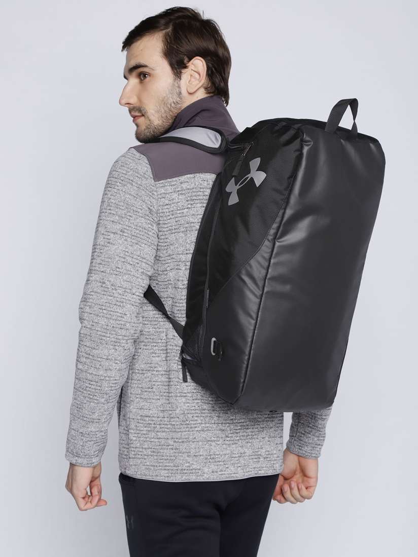Buy UNDER ARMOUR Men Black Contain Duo 2.0 Duffel Bag cum Backpack Duffel Bag for Unisex 7610127 Myntra