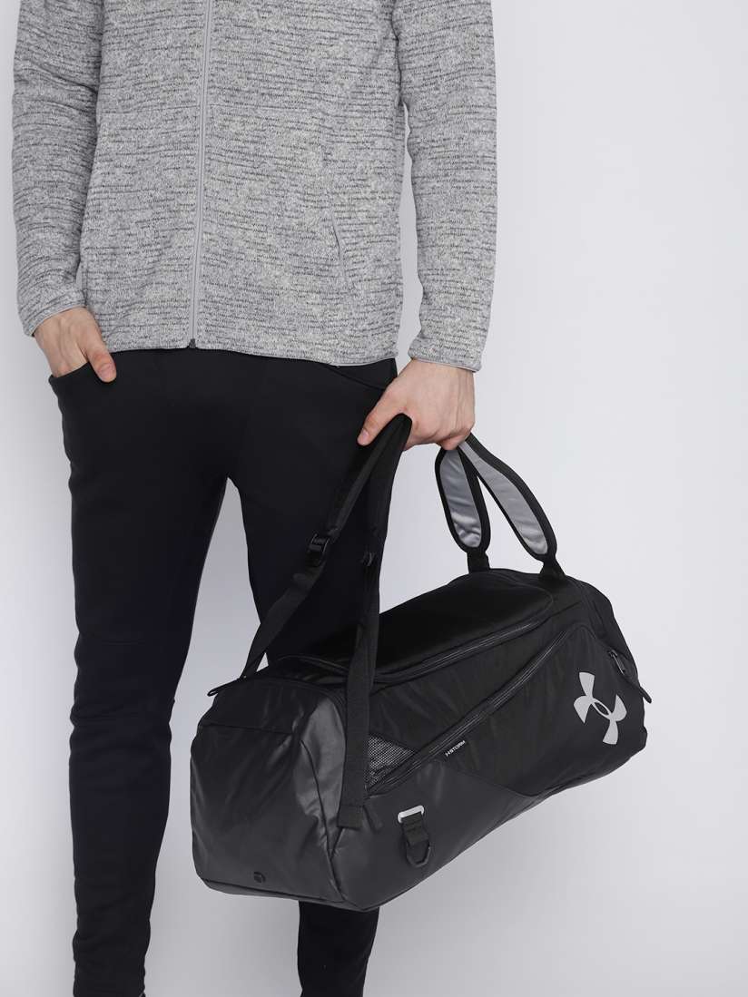 Buy UNDER ARMOUR Men Black Contain Duo 4.0 Duffel Bag cum Backpack Duffel Bag for Unisex 7610137 Myntra