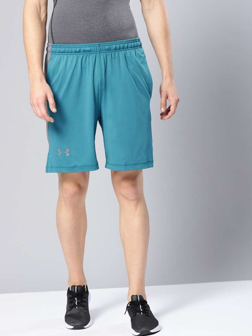 Buy UNDER ARMOUR Men Teal Blue Raid 8 Solid Sports Shorts Shorts for Men 7610514 Myntra
