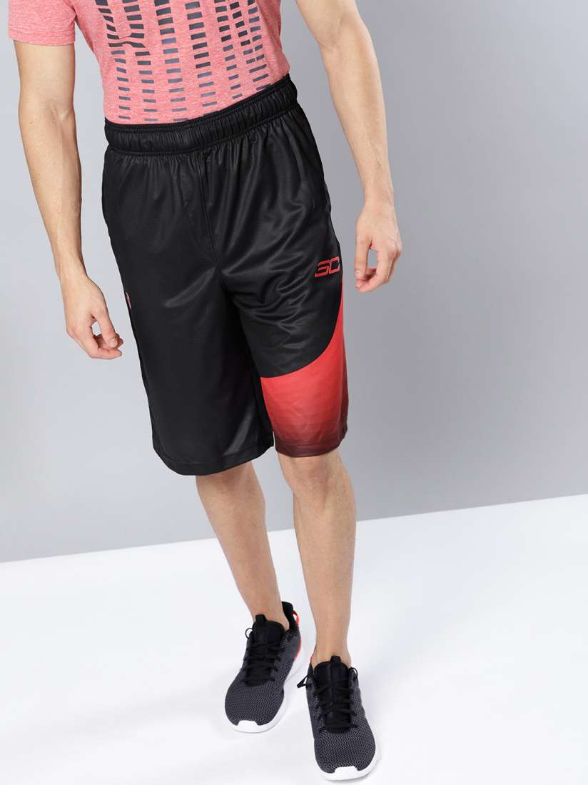 Buy UNDER ARMOUR Stephen Curry 30 Men Black Red Solid Energy 11 inch Sports Shorts Shorts for Men 7610543 Myntra