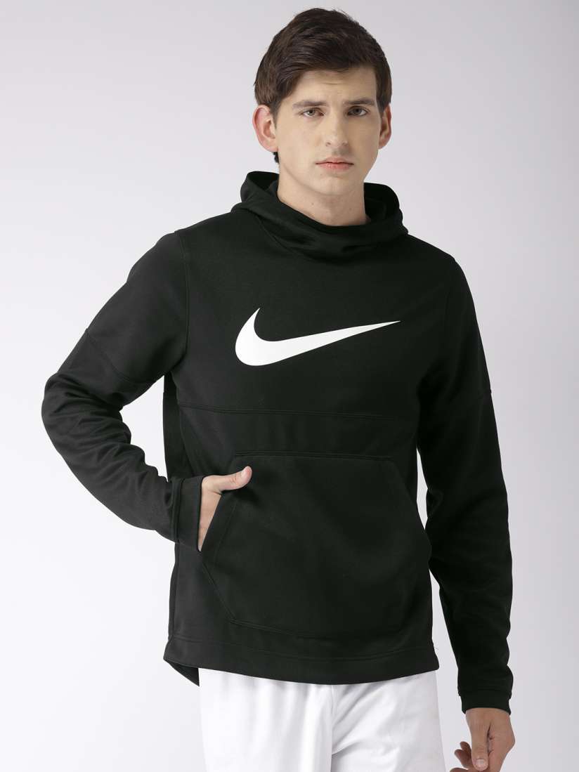 Buy Nike Men Black Printed Standard Fit DRI FIT SPOTLIGHT HOODIE PO Sweatshirt Sweatshirts for Men 7616401 Myntra