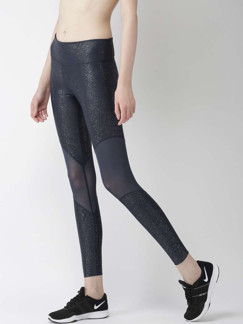 Buy Nike Women Navy Blue Solid AS W NK Power Victory Tight Fit DRI FIT Training Tights Tights for Women 7616569 Myntra
