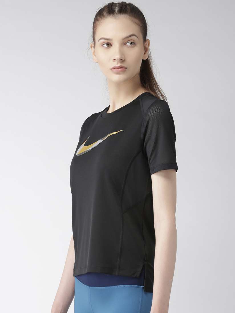Nike metallic top hot sale