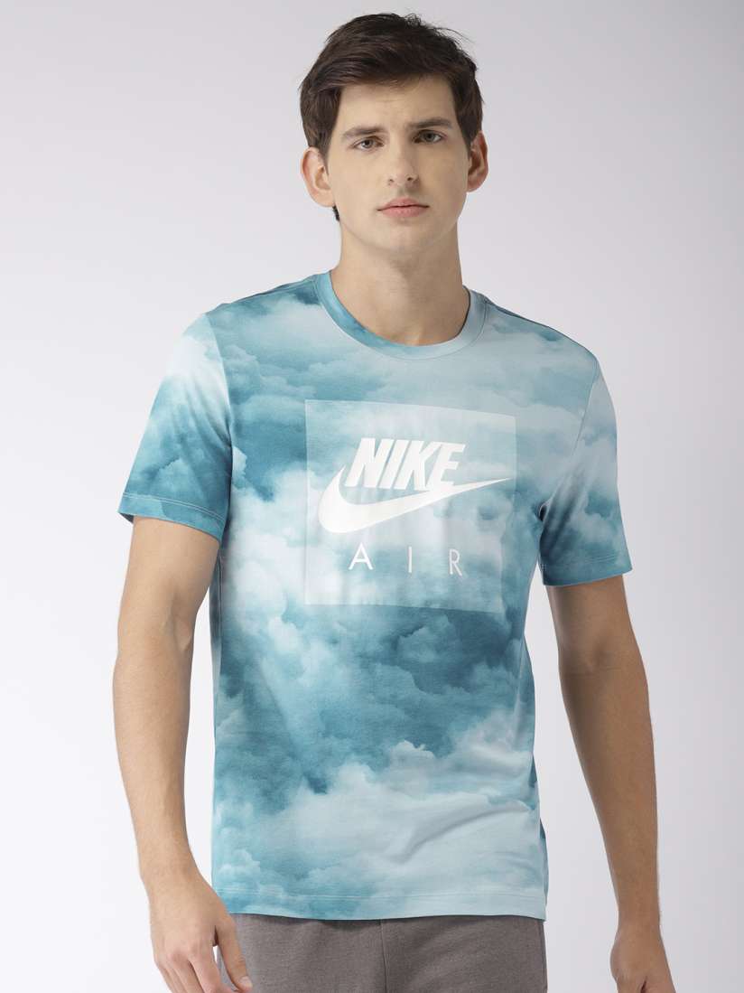 Buy Nike Men Blue Printed CLTR AIR 3 Round Neck Pure Cotton T shirt Tshirts for Men 7616716 Myntra
