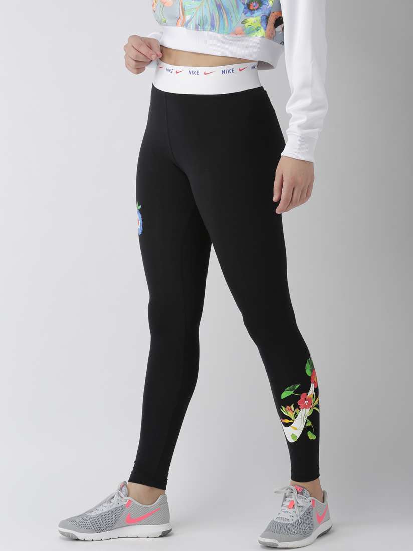 Buy Nike Women Black Printed AS W NSW LGGNG GX HYPER FEMME Tight Fit Tights Tights for Women 7616777 Myntra
