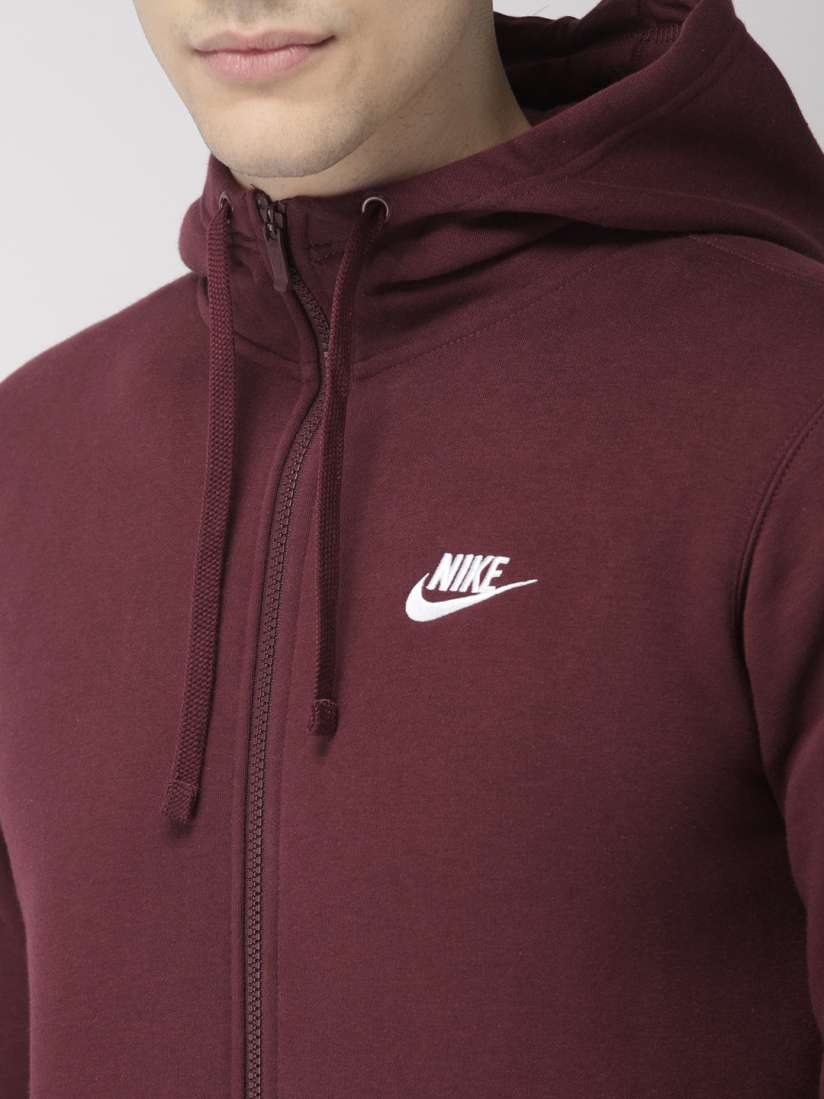 Buy Nike Men Maroon Solid Sporty Jacket Jackets for Men 7616801 Myntra