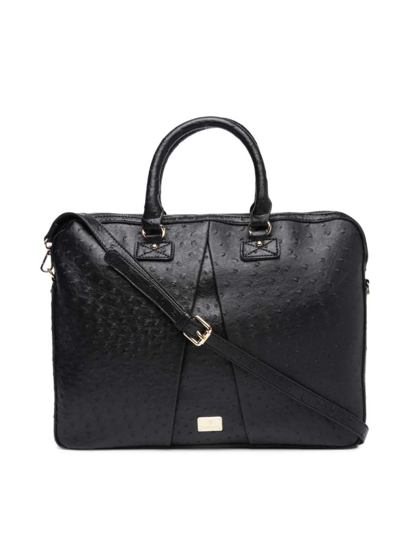 Buy Van Heusen Black Textured Laptop Bag Laptop Bag for Women 7624019 Myntra