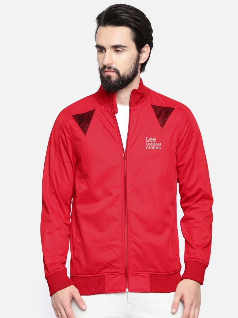 Buy Lee Men Red Stand Collar Solid Slim Fit Jacket Jackets for Men 7625673 Myntra