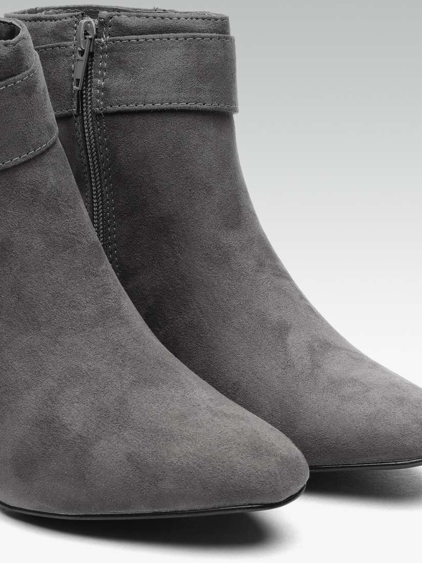Buy DOROTHY PERKINS Women Charcoal Grey Mid Top Heeled Boots Boots for Women 7641734 Myntra