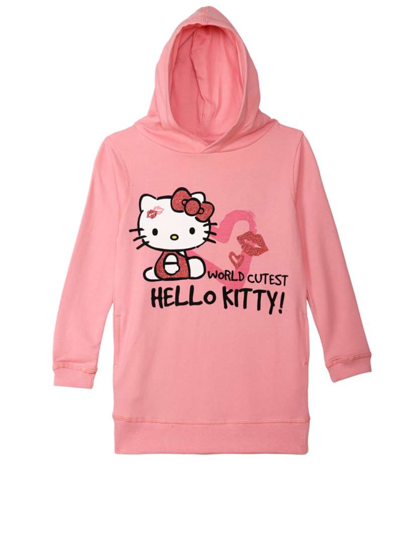 Buy Kids Ville Hello Kitty featured Pink Sweatshirt for Girls Sweatshirts for Girls 7646134 Myntra